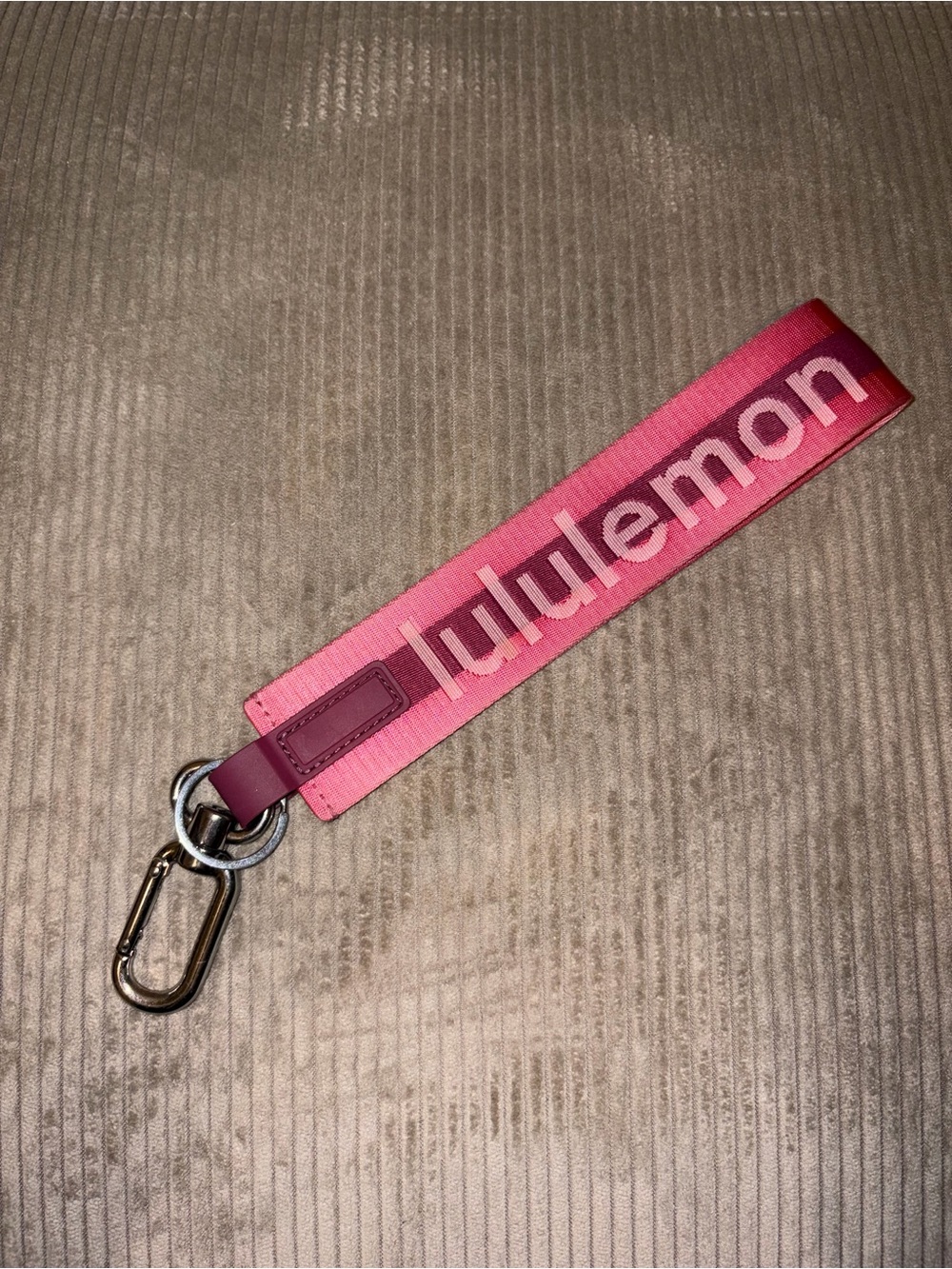 lululemon Pink Keychain